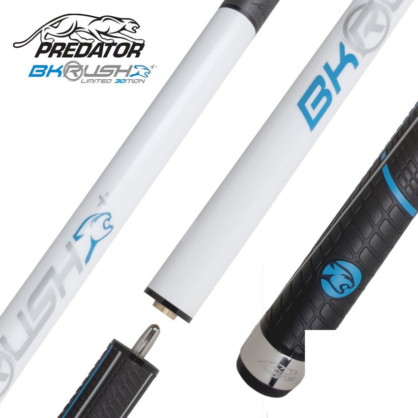 Predator BK Rush Pearl White 30th Anniversary Break/Jump Cue - With Sport Wrap - BKJMPRUSH30PRLSW
