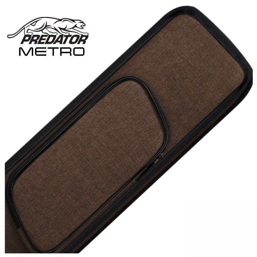 Predator Metro Nylon Brown Top Zip 3x5 Hard Pool Cue Case - NYL3B5SBRNH
