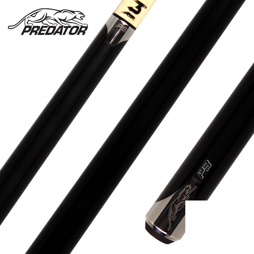 Predator P3 Cue - Black No Wrap Uni-Loc - P3BN