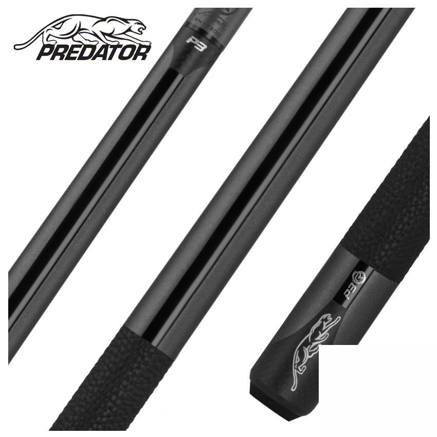 Predator P3 Metallic Gray Uniloc Luxe Leather Wrap Pool Cue - P3GRYLL