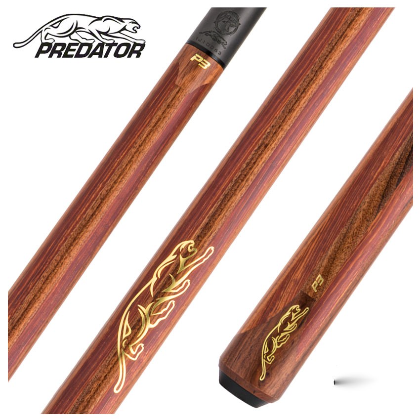 Predator P3 Prowler Rosewood with Rengas Stripes No Wrap Pool Cue - Uni-loc