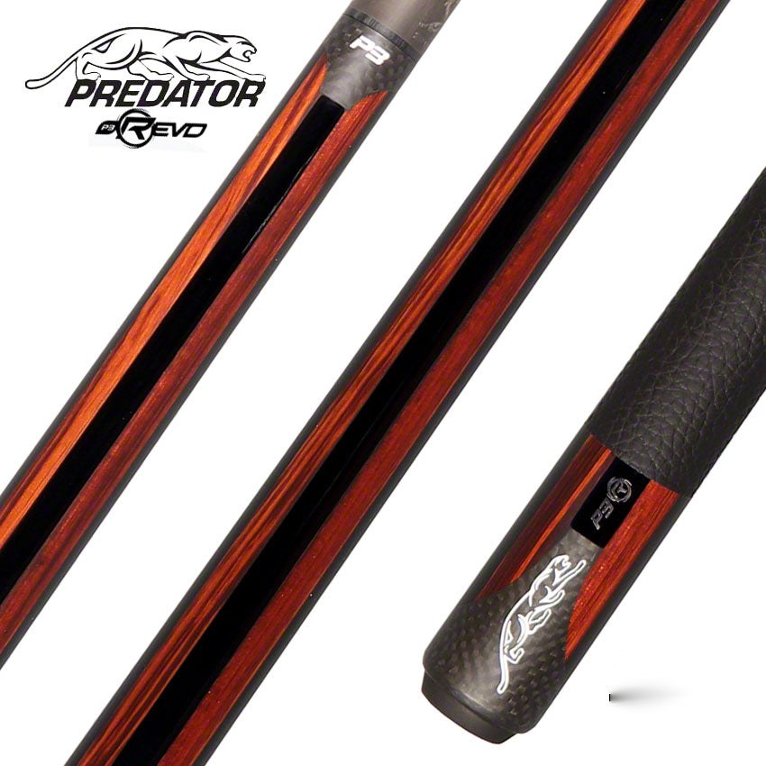 Predator P3 Red Tiger Rengas Wood Lux Leather Wrap - P3REVORENLL