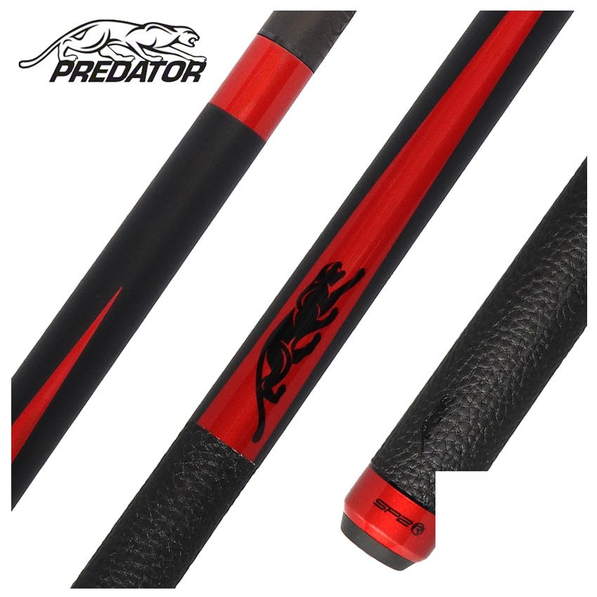 Predator SP2 Matte Black Forearm with Red Points Limited Pool Cue - SP2RED1