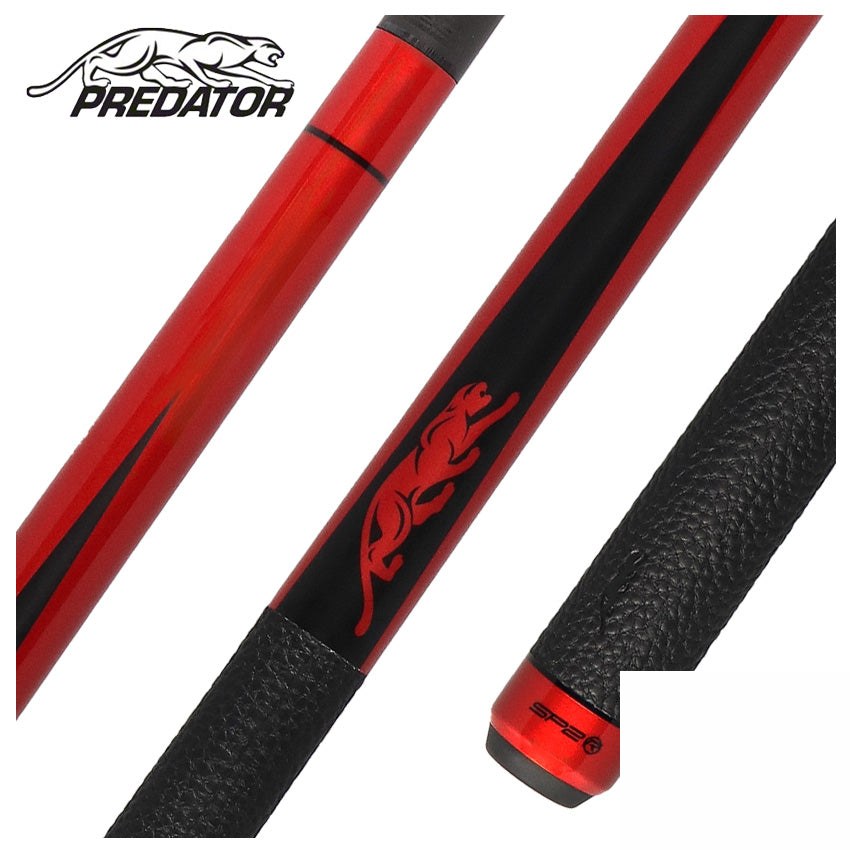 Predator SP2 Metallic Red Forearm with Matte Black Points Limited Pool Cue - SP2RED2