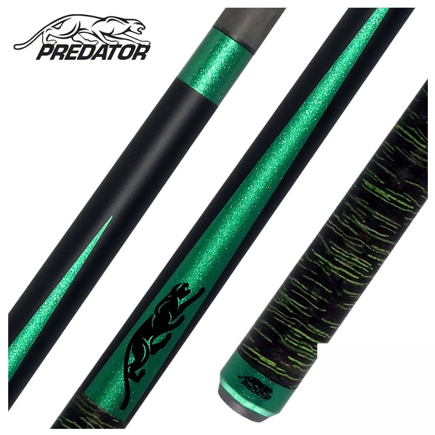 Predator SP2 Nova Limited Cue with Black/Green Impression Stacked Wrap Uni-Loc - SP2GRN1SLWIMPBKGRN