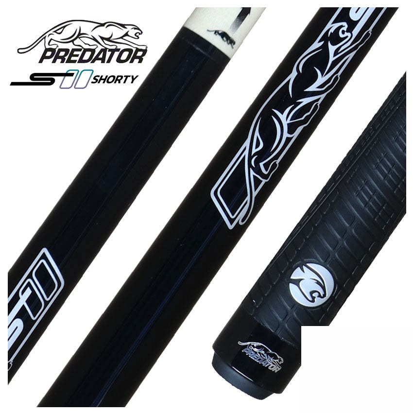 Predator Sport Shorty / Junior Black Sport Wrap Pool Cue - SPOJUNBLASW