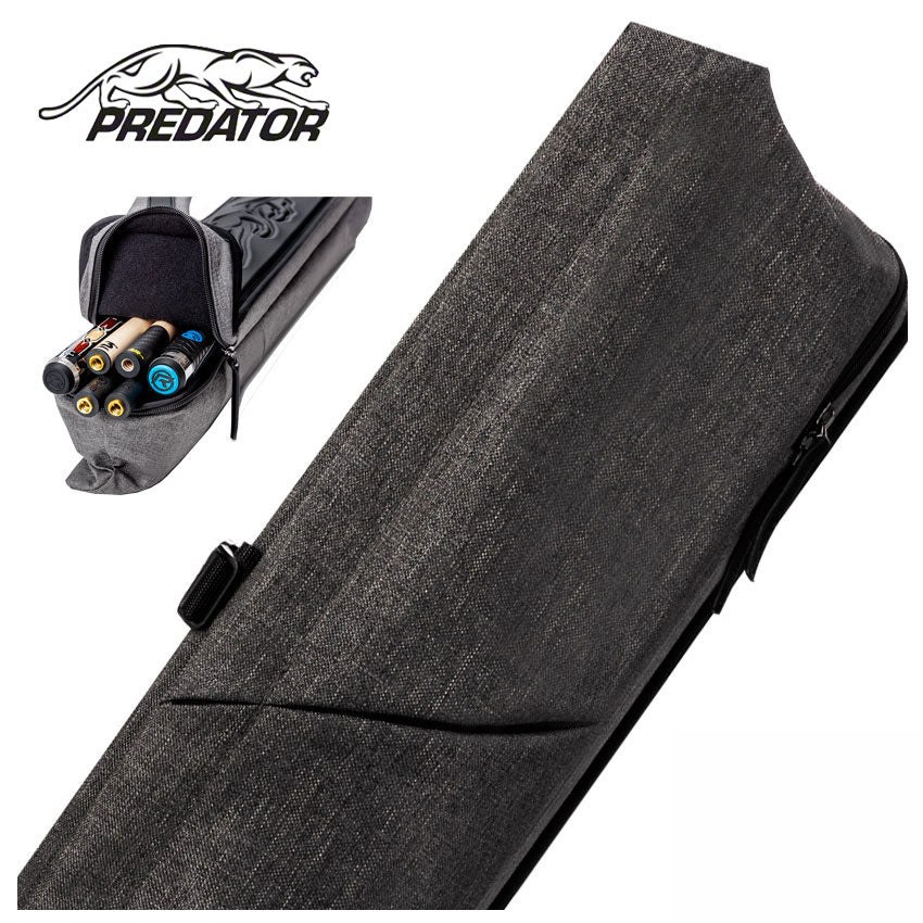 Predator Urbain Dark Grey Top Zipper 2x4 Hard Pool Cue Case - PREU2X4GRH