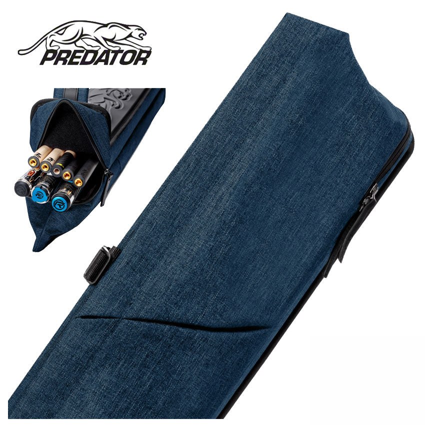 Predator Urbain Blue Top Zipper 3x5 Hard Pool Cue Case - PREU3X5BLH