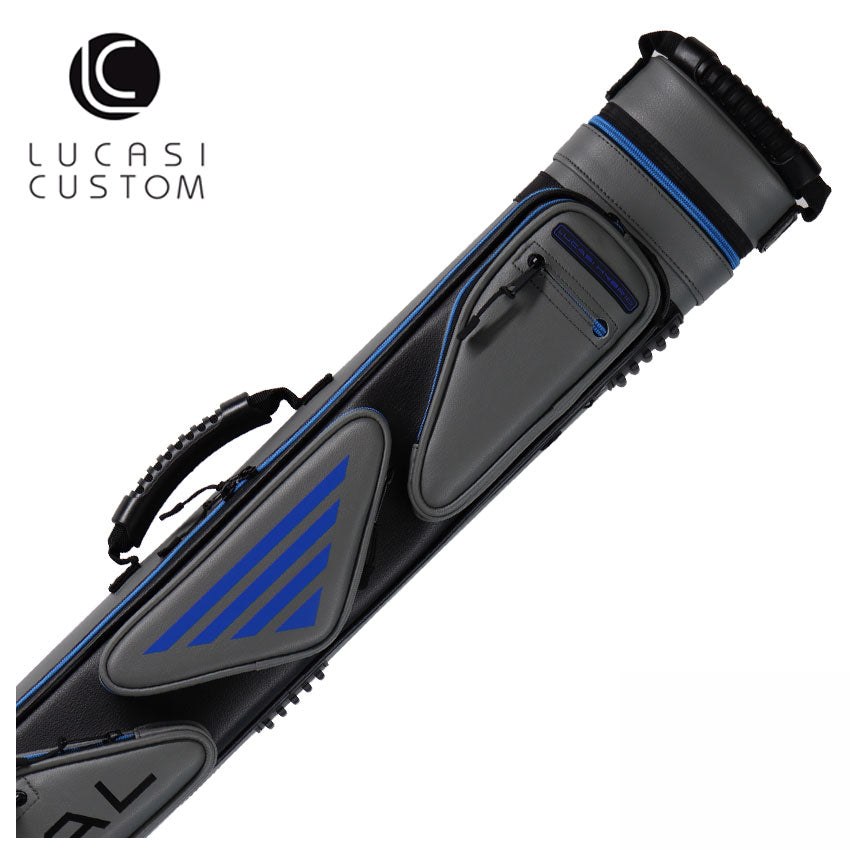 Lucasi Hybrid Rival Grey and Blue 3x4 Pool Cue Case - PXC2034