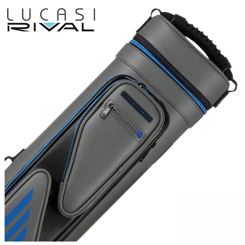 Lucasi Hybrid Rival Grey and Blue 4x8 Pool Cue Case - PXC2048